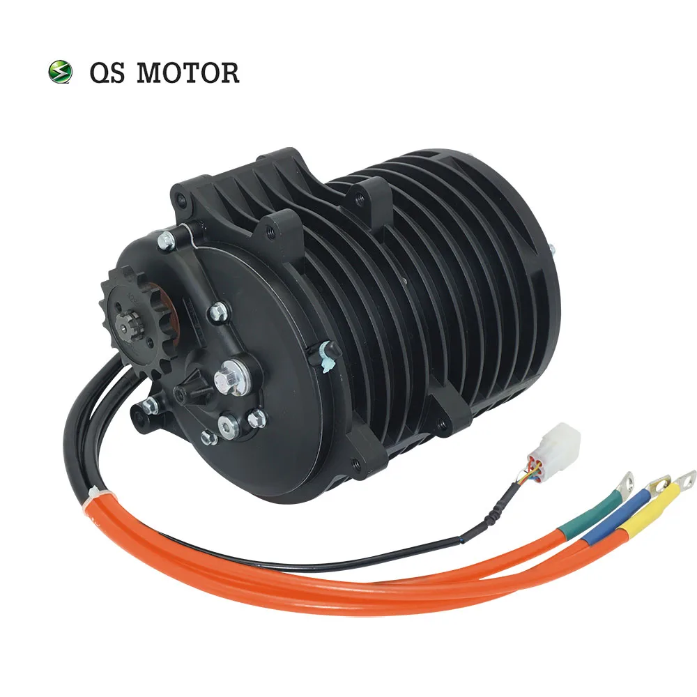 QSMOTOR 138 3000W V3 70H 5500W Max continuous 72V 100KPH Mid drive Motor with EM150-2SP Controller for go-kart