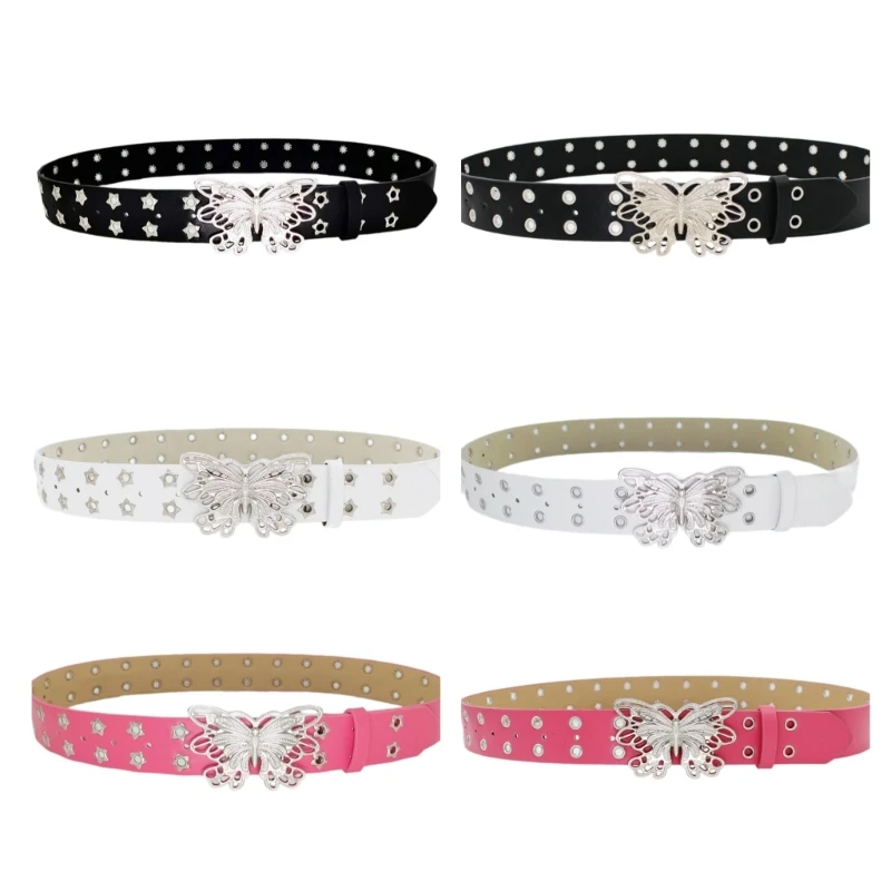 

Готический пояс со звездой, цепочка на пояс с люверсом, костюм, сексуальная пряжка-бабочка, украшения для джинсов, украшения для