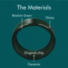 Blackish Green Smart Ceramic Ring for Tesla model3/Y/X/S Keycard KeyFob Accessories,Unisex 2