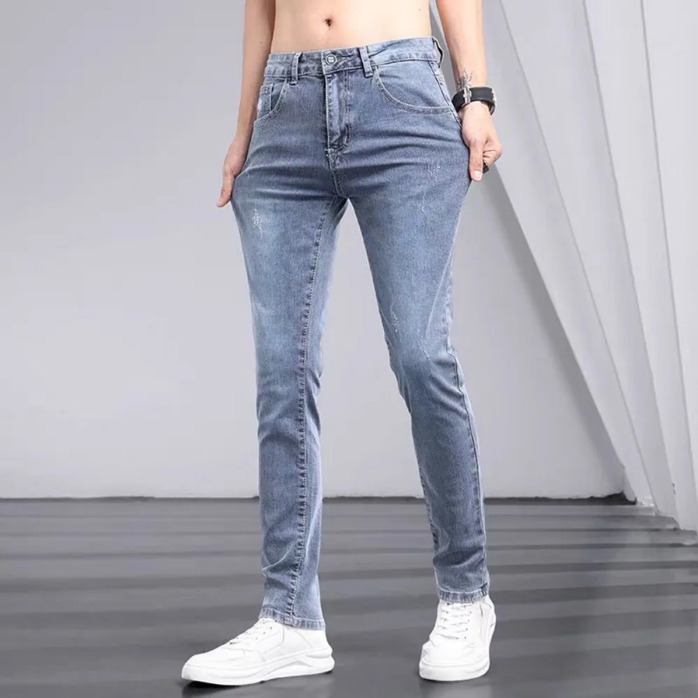Fashion Youth Invisible Open Crotch Outdoor Sex Jeans Men Ripped Stretch Casual Pants Exoticism Slim Pencil Trousers Trend 6