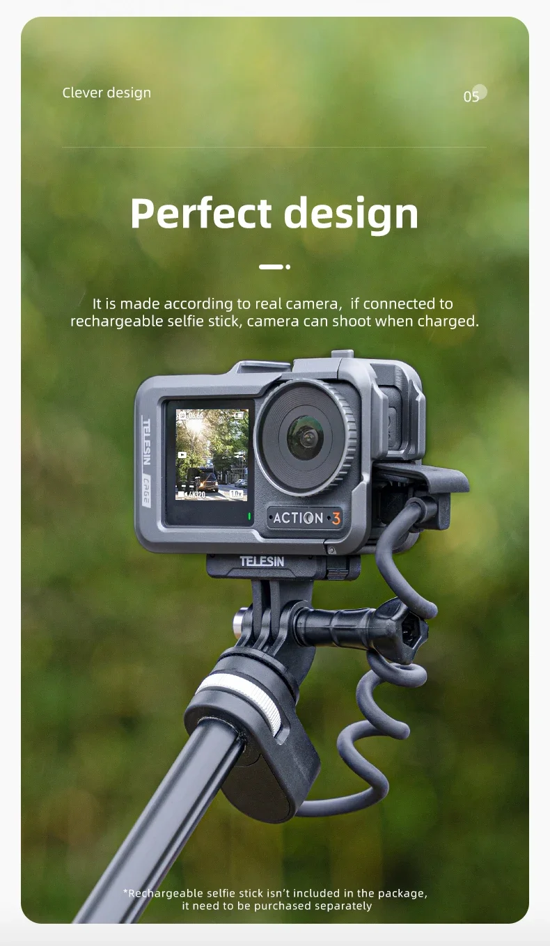 Aluminum Frame Protective Case for DJI Action 3/4 - Vertical Shooting & Shockpro