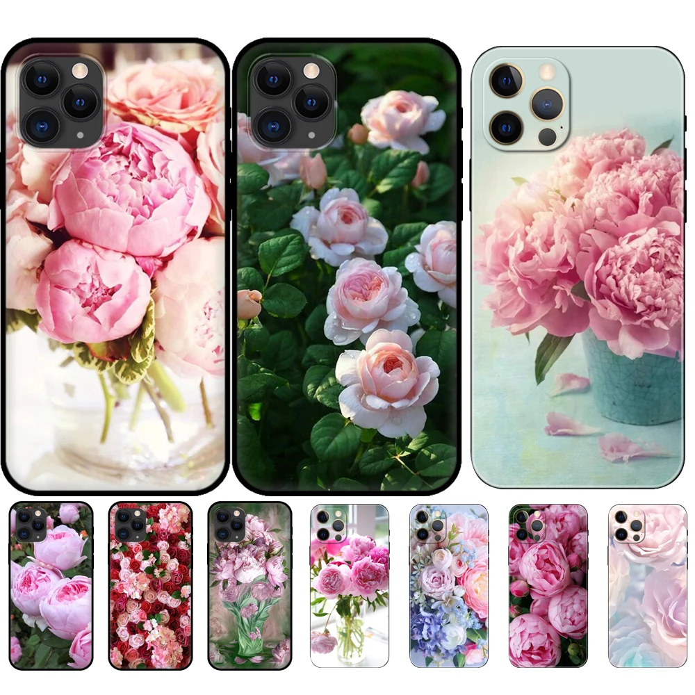 Черный чехол из ТПУ для iphone 5 5s se 2020 6 6s 7 8 plus x 10 XR XS 11 12 13 mini pro MAX задняя крышка