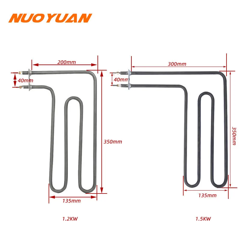 220v Electric Resistors For Oven 1.2kw/1.5kw Stainless Steel Tubular