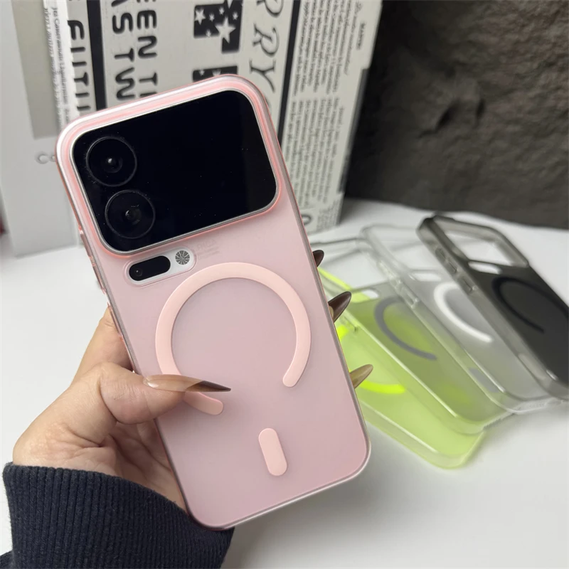 Luxury Ultra Thin Matte Translucent Magnetic Wireless Charging Case