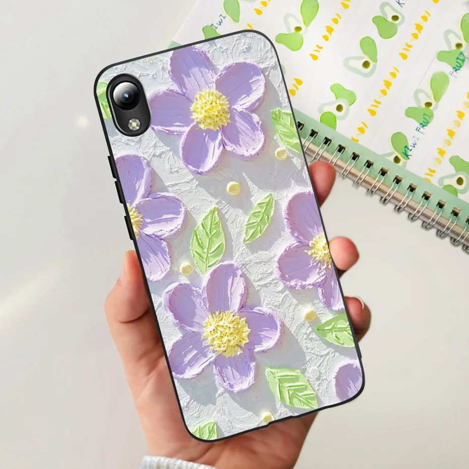 Lovely Printing Black Silicon Soft Back Cover Phone Case