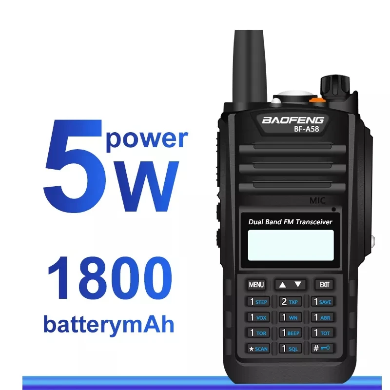 

Baofeng Digital Walkie Talkie IP67 Waterproof Radio 5W Digital Portable Radios 128ch BF A58 Ham communication radio