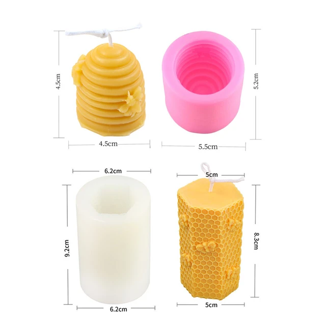 3D Bee Honeycomb Silicone Candle Molds Beehive Forms for Homemade