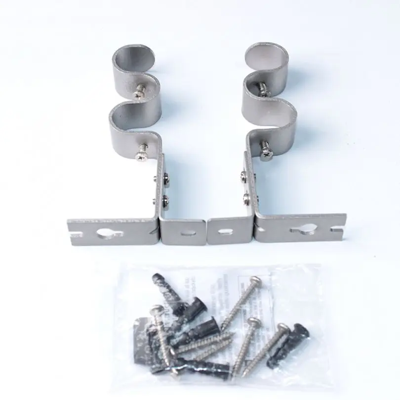 2 pcs ajustavel dupla cortina haste suportes 05