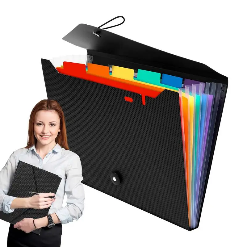 Accordion File Organizer Accordion Folders File Box Durable Handle For Business Office School HomeTeal With Color Pockets