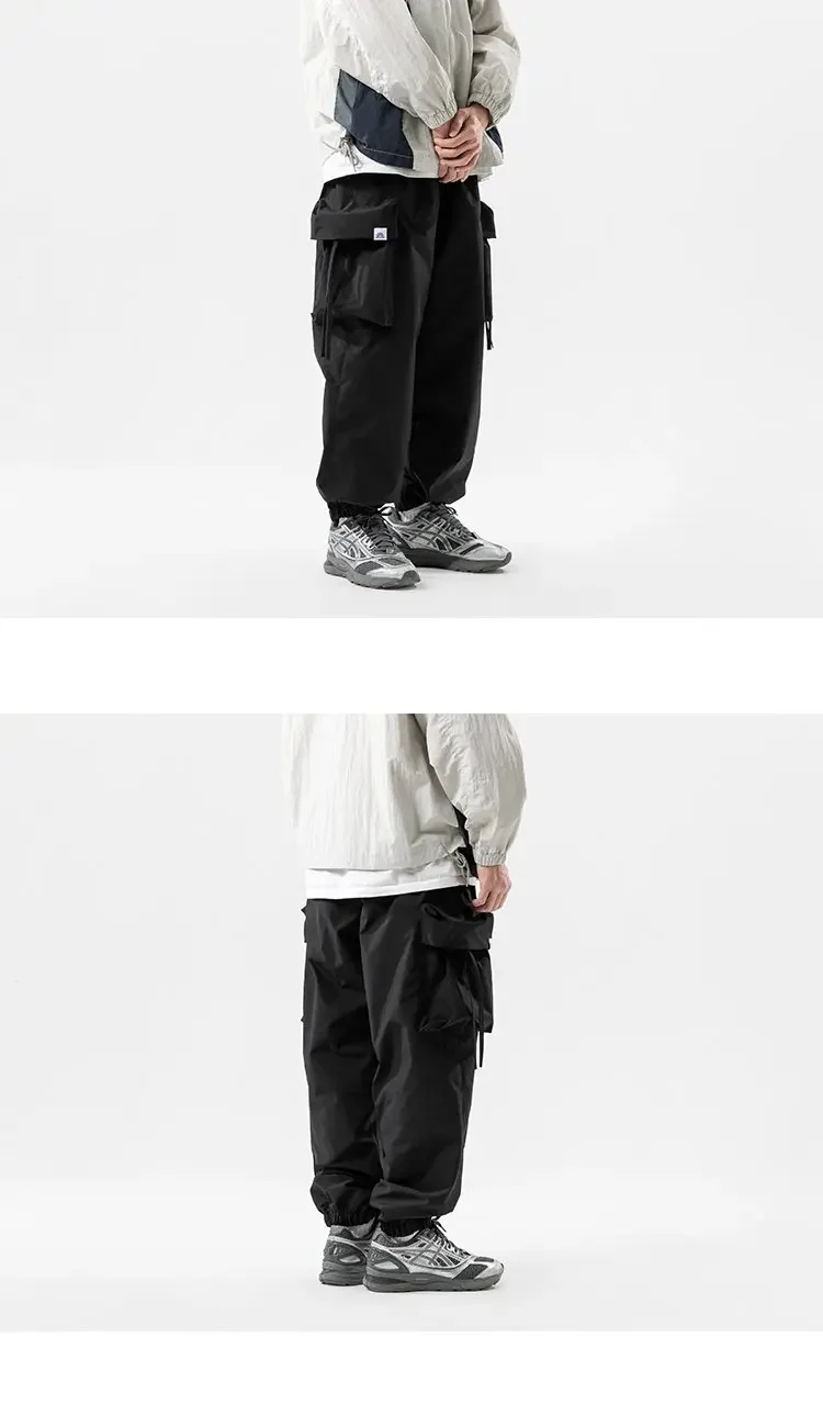 Description Picture 4 of itemMen Pocket Loose Casual Streetwear Fashion Outdoor Wide Leg Cargo Pants City Boys Grils Baggy Pants Women Jogger Sweatpants