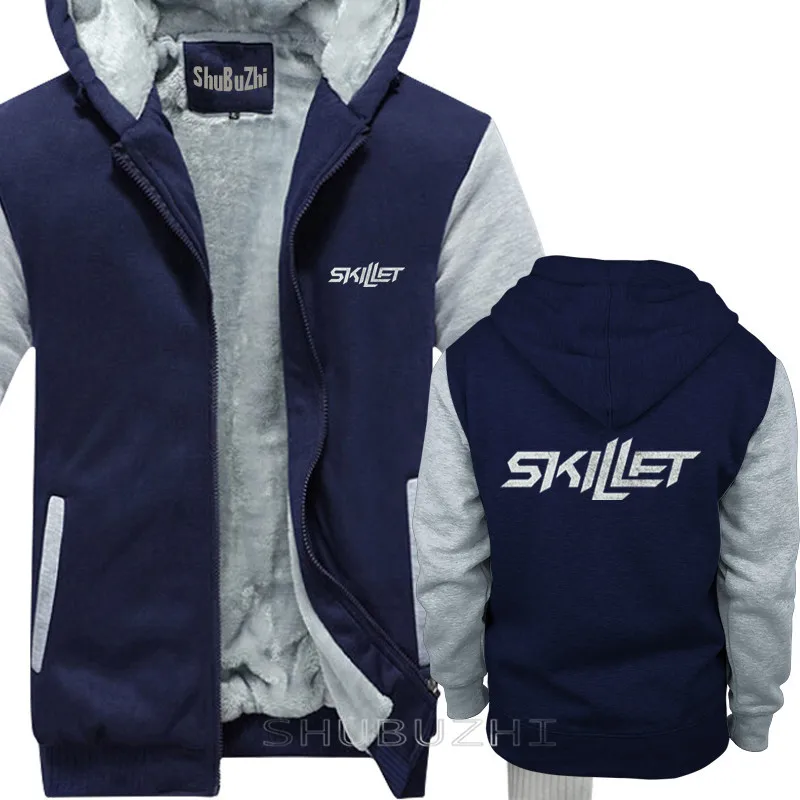 Skillet 록 밴드 따뜻한 코트 블랙 패션 캐주얼 탑스 두꺼운 재킷 겨울 가을 남성 후드 겨울 가을 스타일 sbz5131