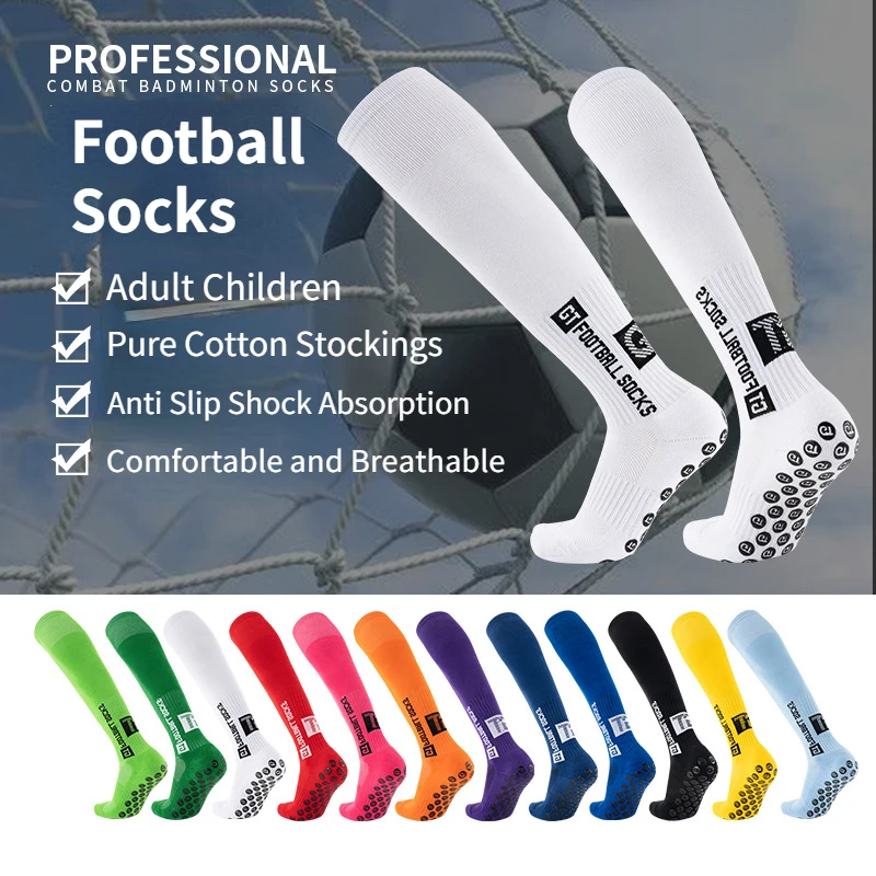 

Football Soccer Socks Pure Cotton Stockings Cycling Socks Compression Socks Pilates Socks Rubber Base Anti Slip Shock Absorption