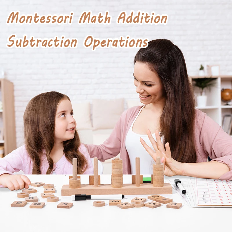 Kid Math Counting Learning Toy Montessori Numbers Addition Subtraction Operations Kindergarten Parish Activities Educatioal Toys