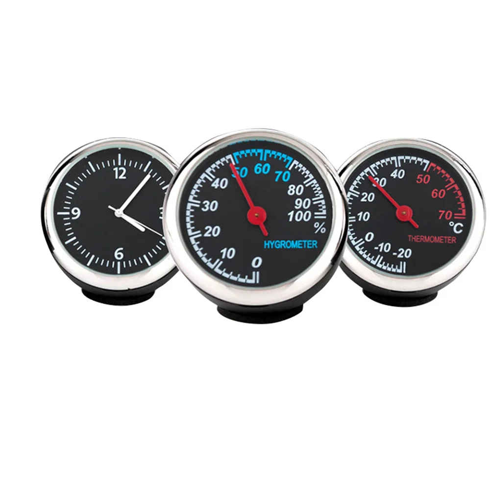 

Thermometer Hygrometer Mechanical Car Supplies Dash Board Luminous Clock Dashboard Decorations