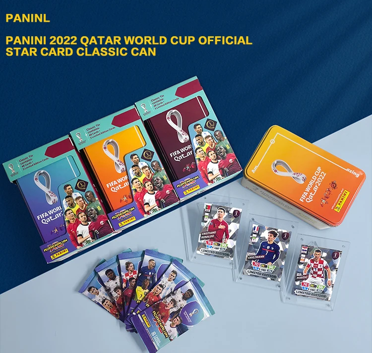 Panini-Boîte de Cartes de Football Star du Qatar, Collection de Coupe du  Monde, Messi Ronaldo, Coffret de Fan Limité, 2022 - AliExpress