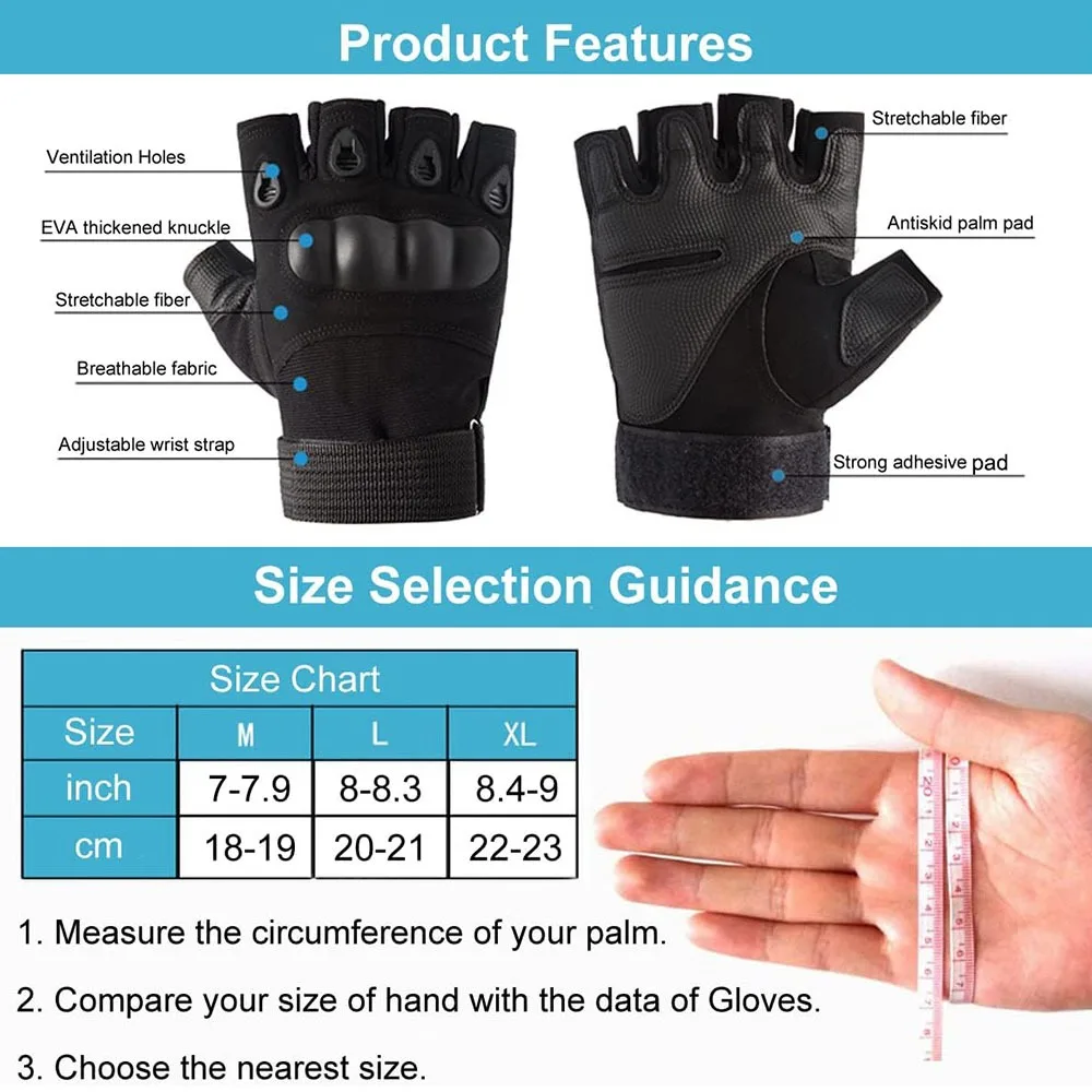 Cycling Gloves Tactical Gloves Sports Gloves Male Gloves Outdoor Anti-Slip Tactical Gloves Men Motorcycle Cycling Shooting Hunting