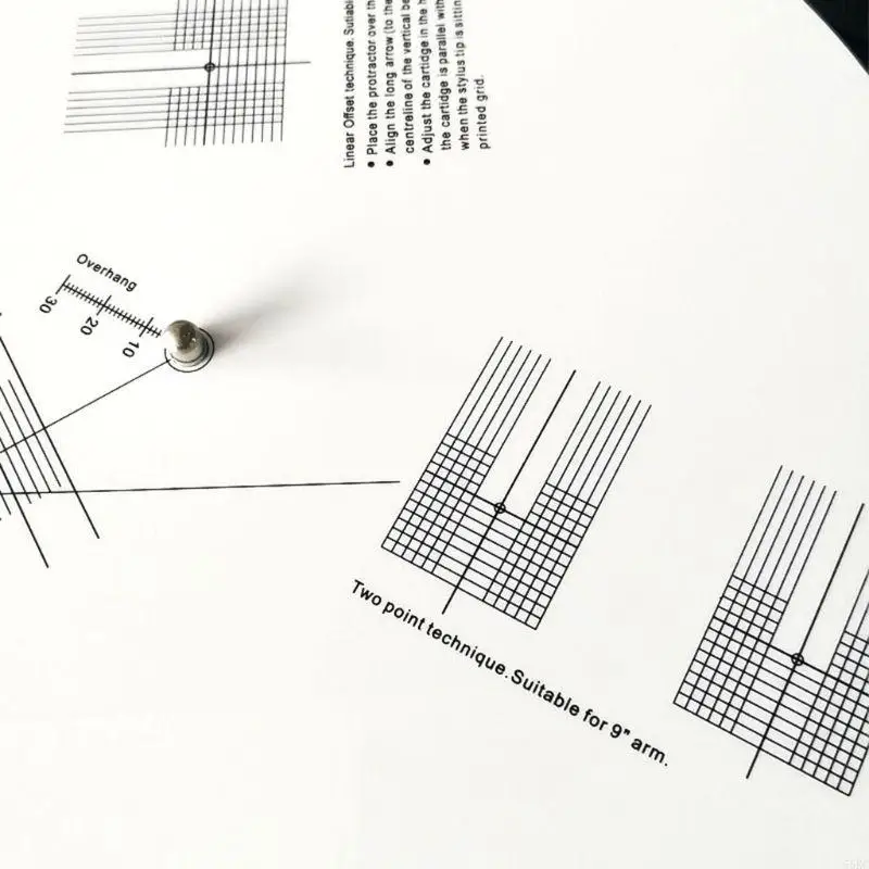55KC Mat for LP Vinyl Calibration Plate Pickup Ruler Phono Turntable Protractor Accessories Distance Gauge Adjustment Tool
