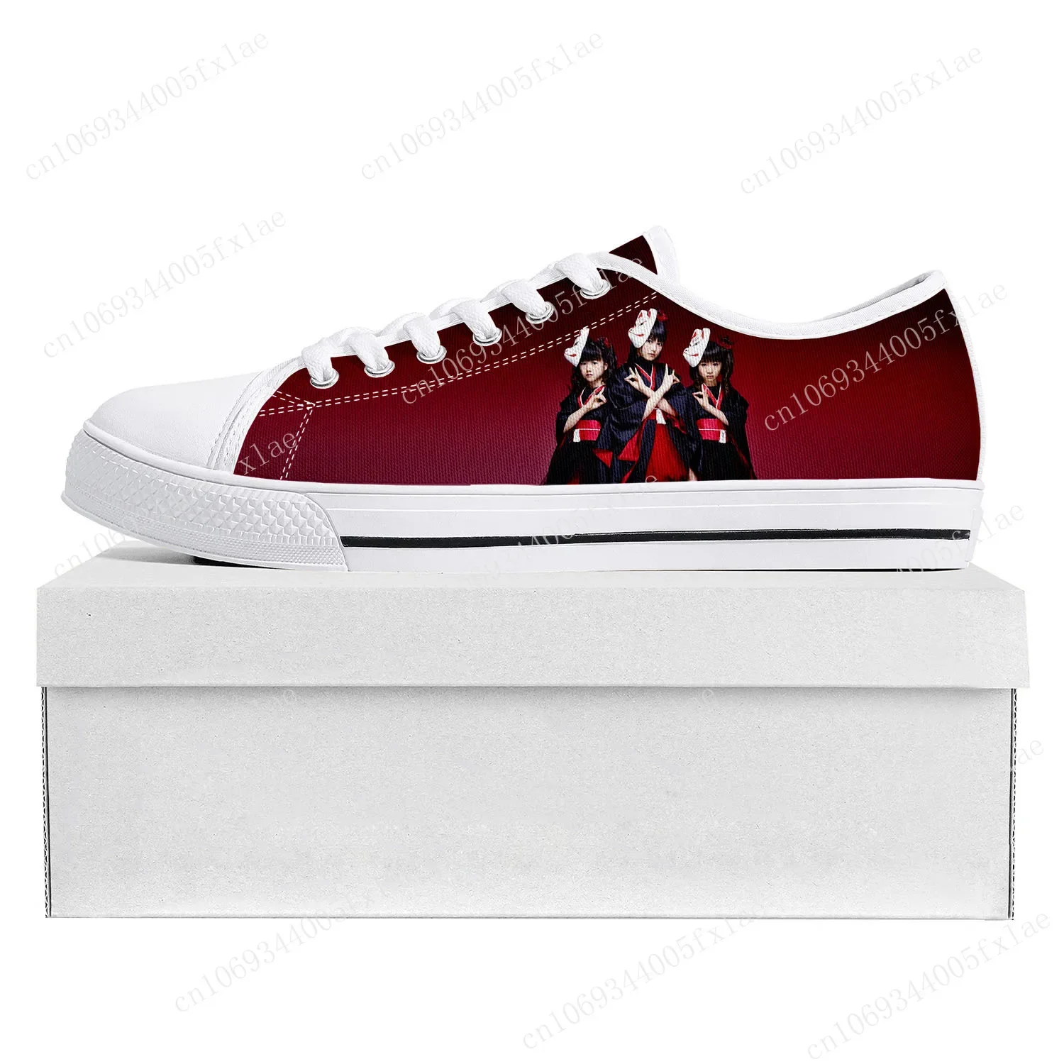 Babymetal Rock Band Pop Fashion Low Top High Quality Sneakers Mens Womens Teenager Canvas Sneaker Couple Shoes Custom Shoe White