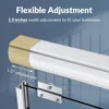 Bathtub Shower Door 60" W x 62" H Semi-Frameless Double Sliding Design Shower Tub Door 1/4" Clear Glass Panel, Chrome Finish 4