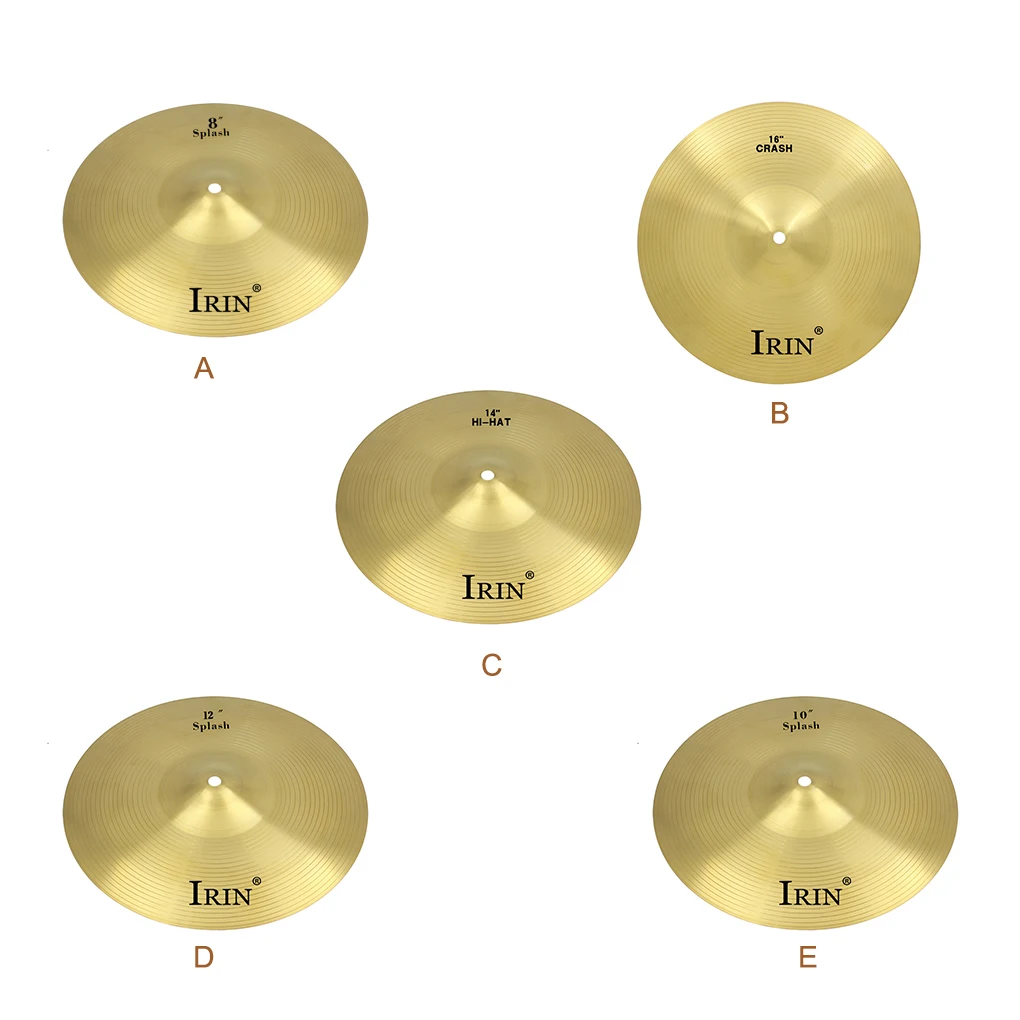 Studio Round Cymbal Replacement Portable Drum Set Cymbals Musical