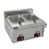 GH723H LPG GAS Double Commercial Gas Commercial Deep Fryer 6L+6L Potato Chip Chicken Wing Fryer French Fries Frying Machine 4
