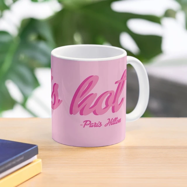 Paris Hilton Mug, Mug With Pink Color Inside, Thats Hot, 