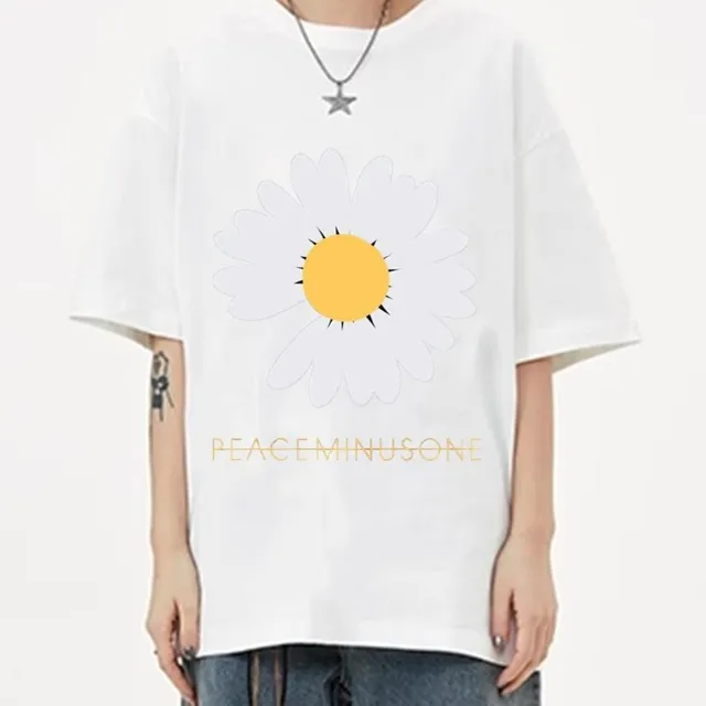 G-Dragon-Peaceminusone T Shirt Women Couple Clothes Short Sleeve 