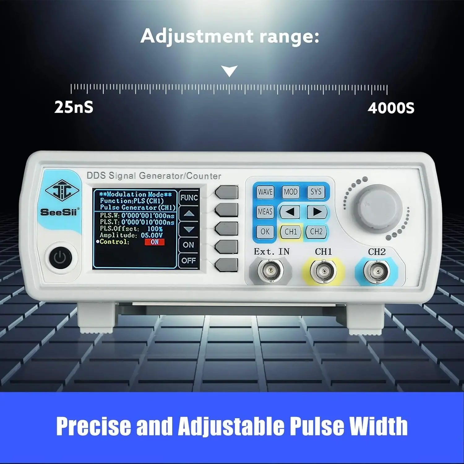 Professional DDS Signal Generator Counter 60MHz High Precision 200MSa/s Dual-Ch