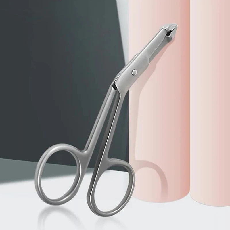 New Eyebrow Tweezers Scissors Straight Flat Tip Tweezers Clip Eyebrow Trimmer Cosmetic Tool Nose Hair Scissors Beard Clipper