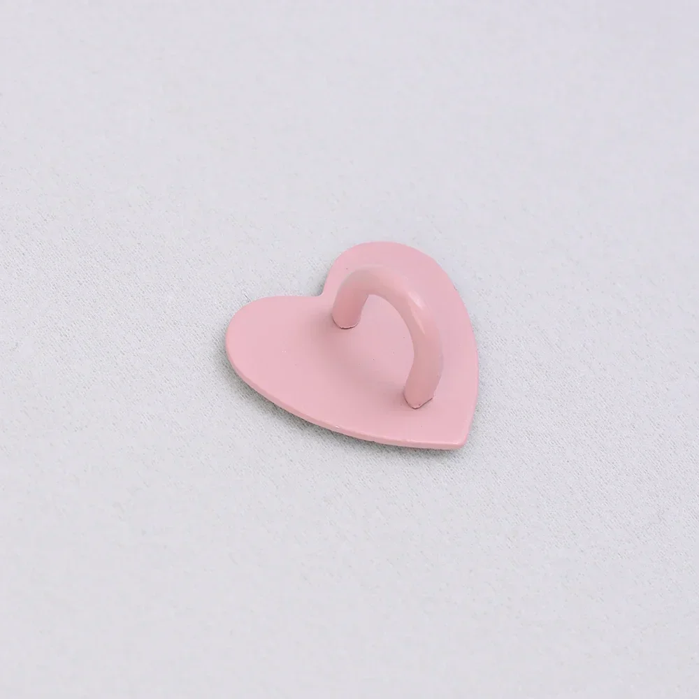 Adhesive Metal Heart Phone Charm Holder - Cute Mini Phone Charm Hook and Grip
