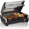 Electric Searing Grill with Viewing Window & Adjustable Temperature Control to 450F, Surface Serves 6, Removable Nonstick Grate 1
