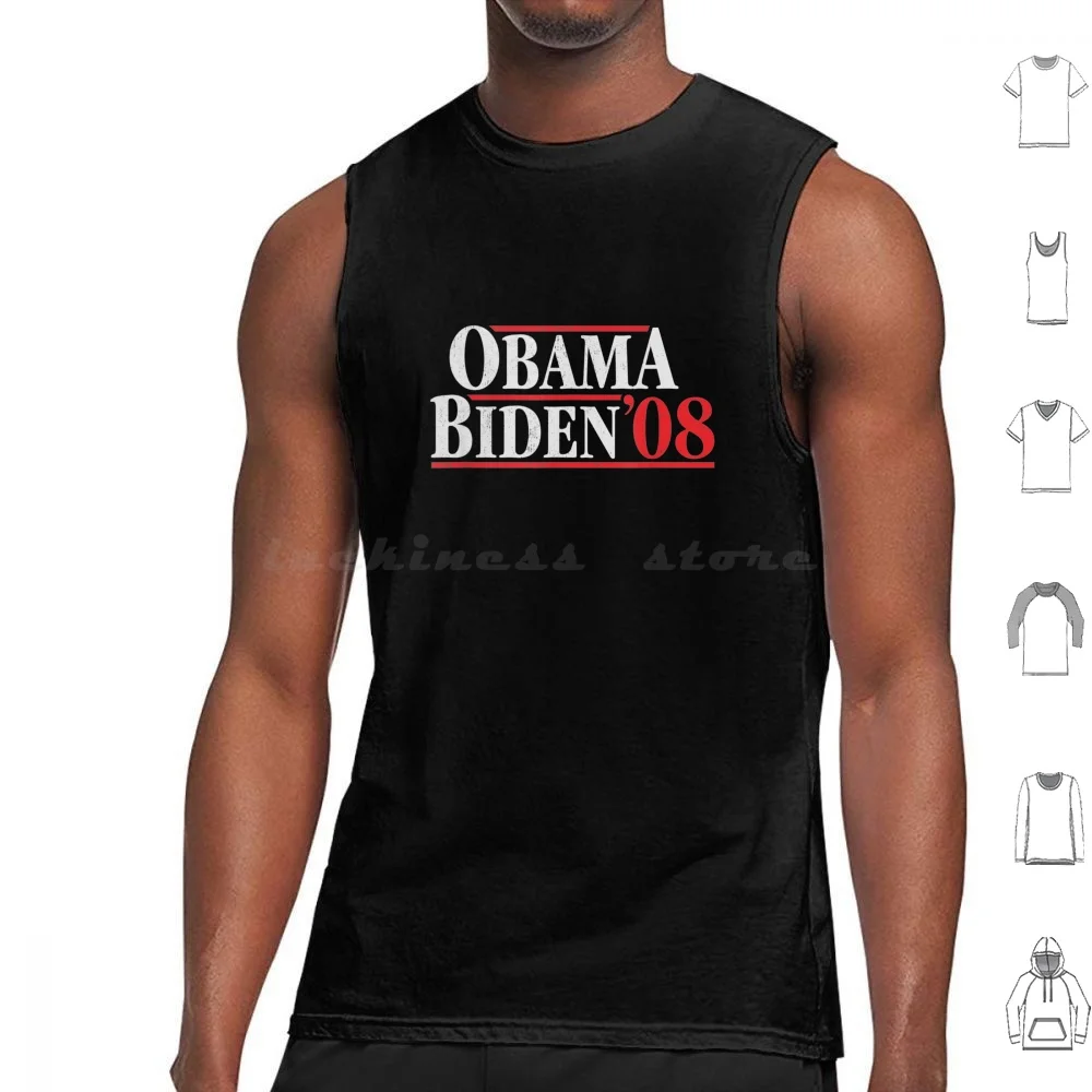 Obama 08-Retro Campagna Obama Biden Canotte Stampa Cotone You Style Zia Racing Girl Friend Retro Family He The