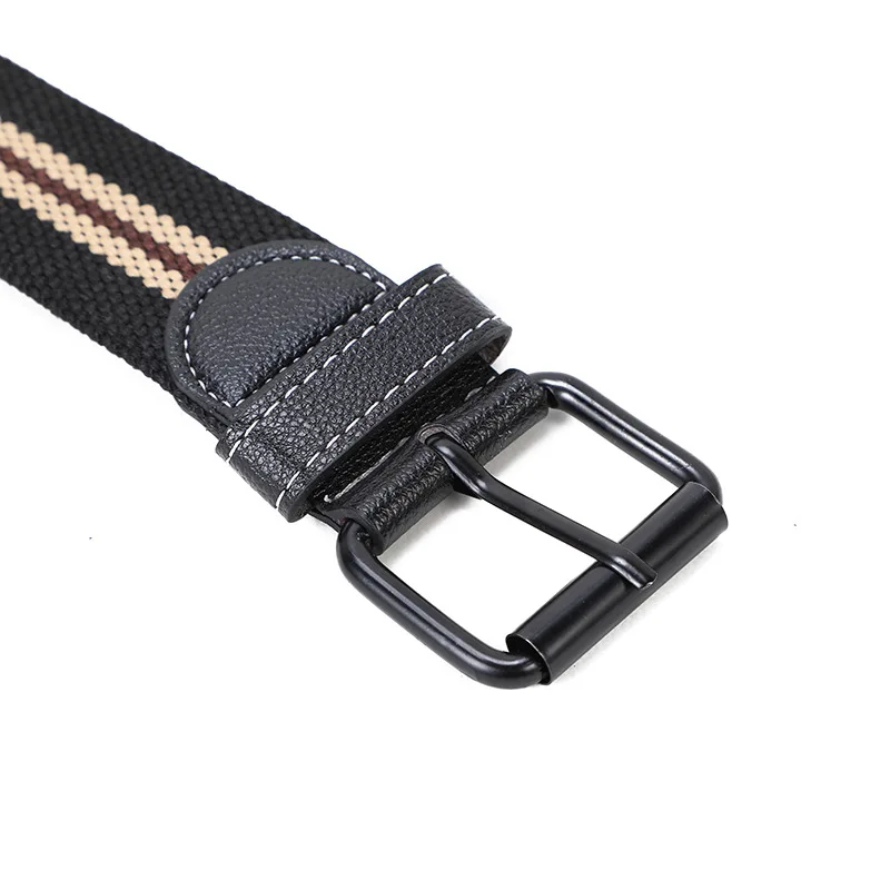 Simple Design Four Seasons Suitable for Women's Outdoor Jeans Pin Buckle Canvas Men's Belt leather belt price