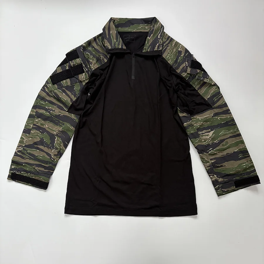 Outdoor Hunting Military Tactics G3 Training Suit, CP Style GEN3 Green Tiger Spot Combat Set, Tactical Top, Tactical Pants Men 2