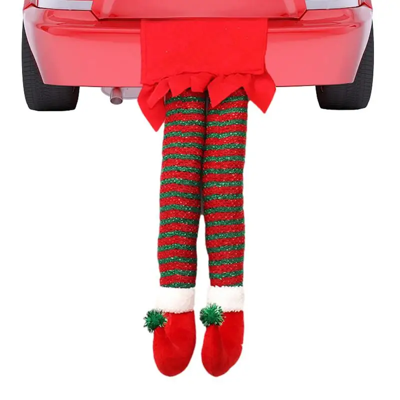 Car Decoration Chirstmas Elf Legs Toys For Auto Home Decor Dolls Legs Holiday Ornament New Year Gift Kids Natal Xmas