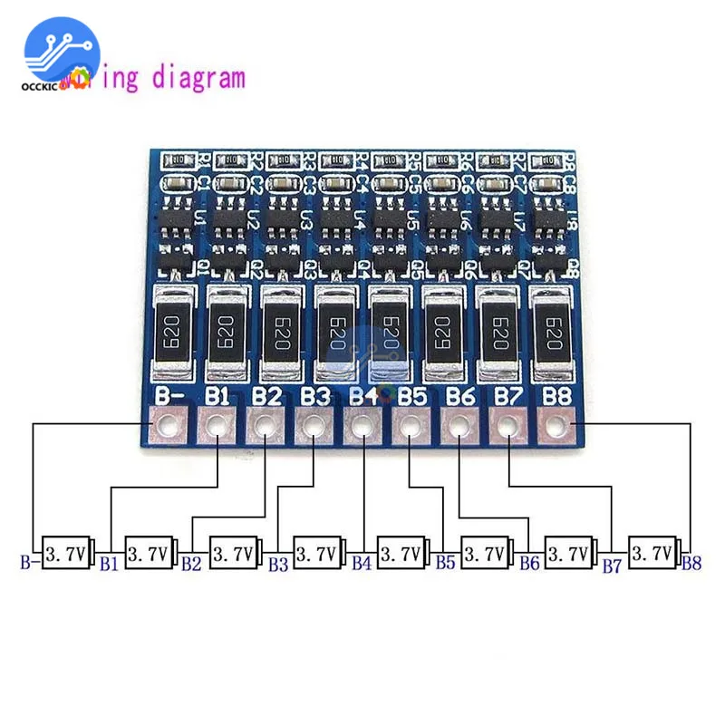 Chargeur multiport BMS Li-ion 3S-8S 10A-30A équilibreur batterie