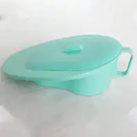 Thick Bedpan with Handle Easily to Clean Heavy Duty Emergency Device Load Bearing Bed Pan Portable Toilet for Old Man 1