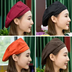 Chef Work Advance Hats Cloth Cap Beret Fast Food Hat Waitress Hotel Restaurant Breathable Belt
