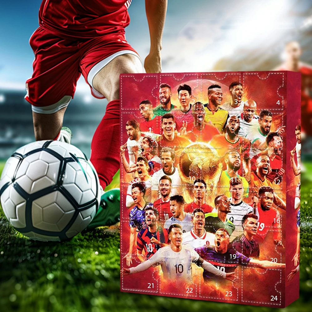 Christmas countdown calendar christmas advent calendar Countdown advent calendar football set 24 day building advent calendar soccer party birthday gift sports Christmas supplies