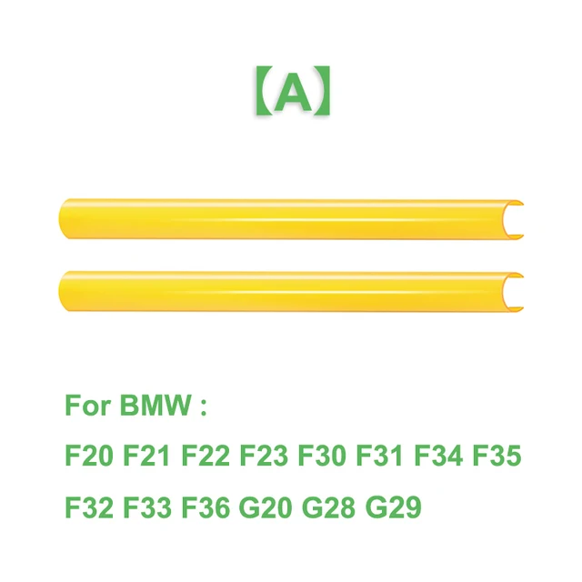 2Pcs Car Front Grille Trim Strips Cover Frame Stickers For BMW F10 E60 F30 F32 F20 F22 F06 F02 F25 F26 G20 1 2 3 4 5 6 7 Series A Yellow