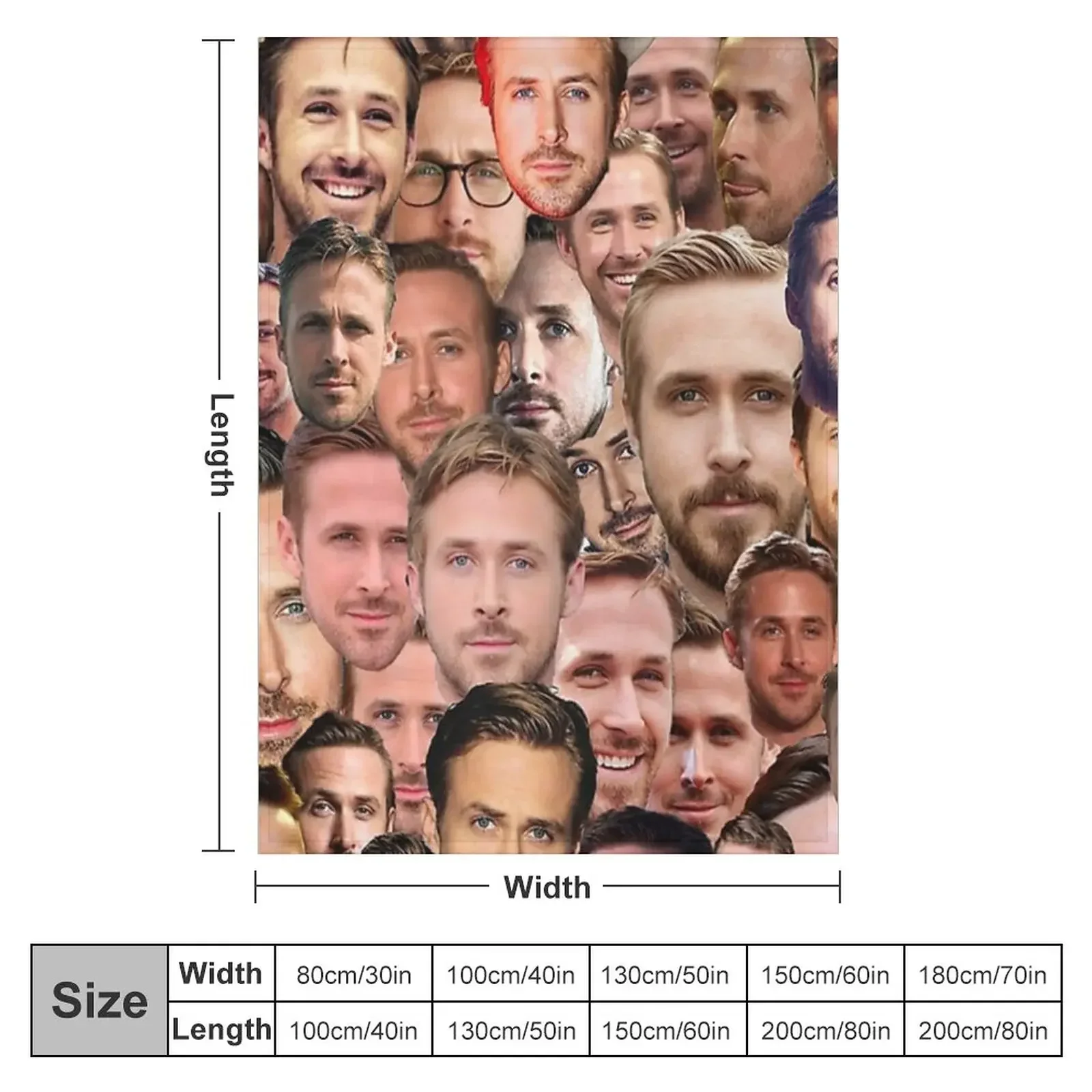 RYAN GOSLING Throw Blanket Camping Blanket cosplay anime Dorm Room Essentials Soft Blanket 2