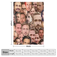 RYAN GOSLING Throw Blanket Camping Blanket cosplay anime Dorm Room Essentials Soft Blanket 2