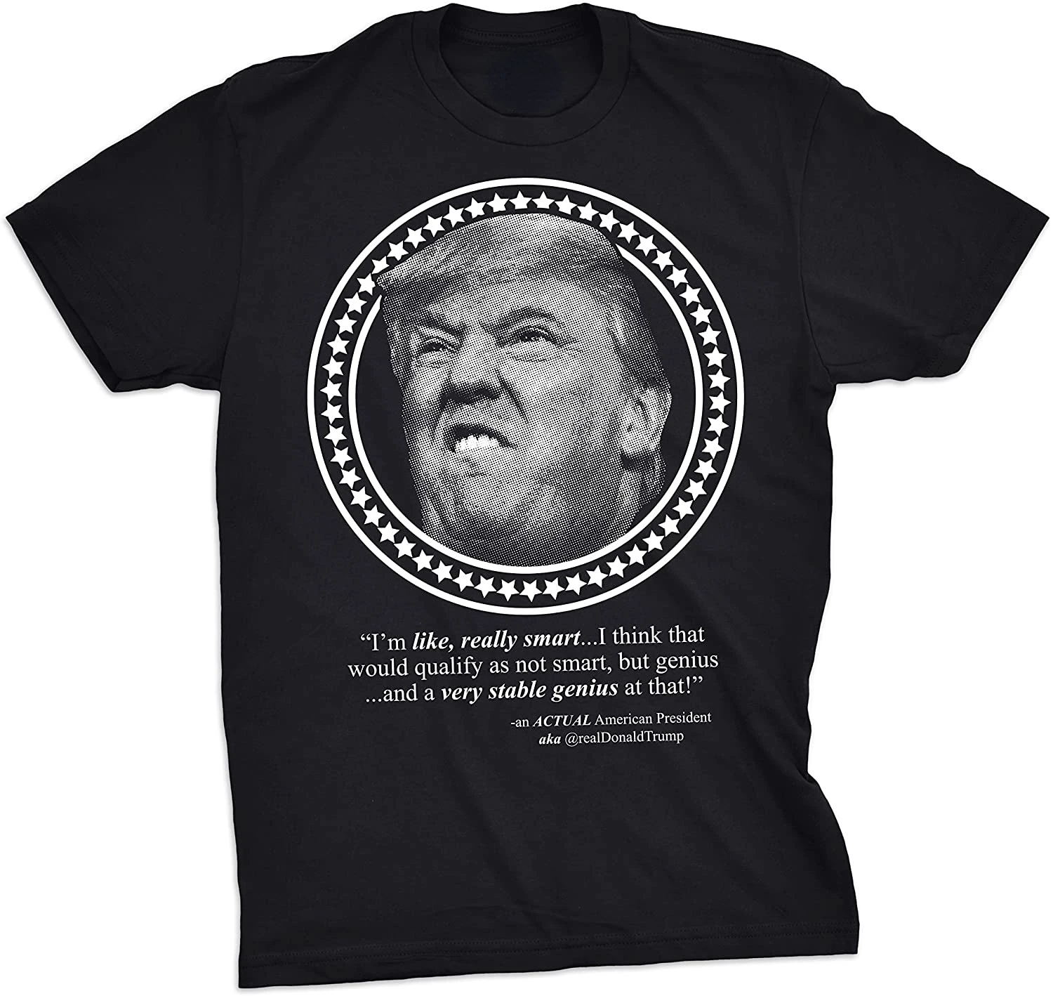 

Crazy Trump Stable Genius Quote Funny Political T-Shirt. Premium Cotton Short Sleeve O-Neck Mens T Shirt New S-3XL