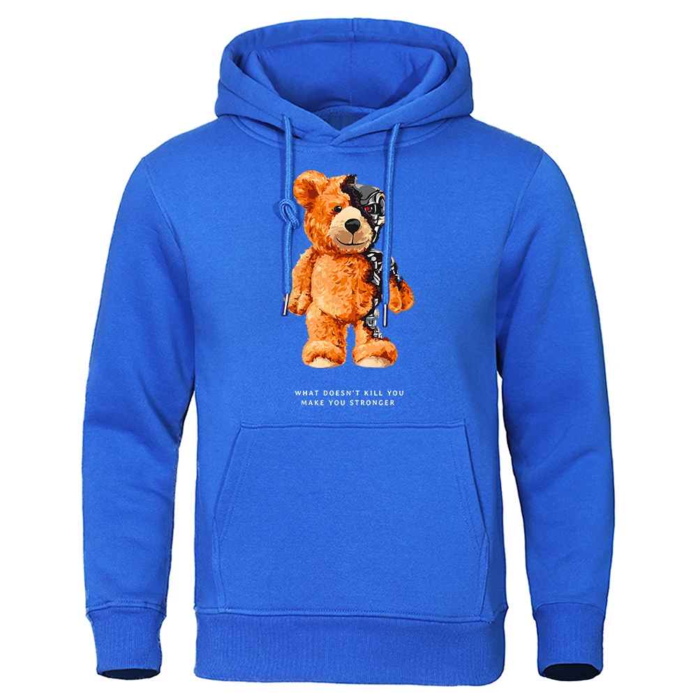 Ted bear Show You What I Am Really Look Like Hoodies Fleece Warm Casual Streetwear Men Pullover Novelty Mens Hooded Sweatshirt