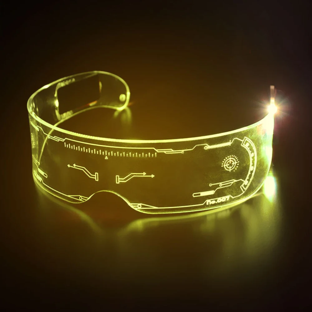 Gafas Led Fiesta Cyberpunk Futurista Cosplay Tiktok Glow