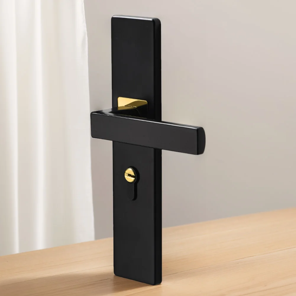 Mute Door Lock Anti-theft Door Handle Lock Split Handle Knobs with Keys Security Entrance for Interior Wood