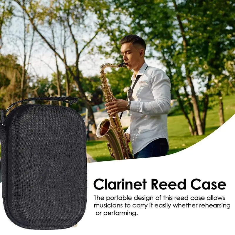 Clarinet Reed Case Saxophone Reeds Storage Bag Holds 20pcs Reeds Saxophone Reed Case Drop Proof Large Capacity Holder Box