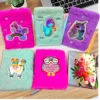 1pc A6 Lovely Animals Lined Notebook Plush Diary for Students Teens Fuzzy Journal Writing Notebook 1