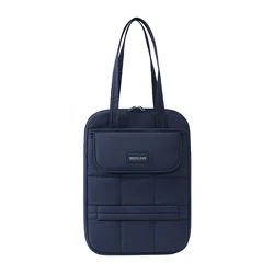 Large Capacity Shockproof Laptop Sleeve with Shoulder Strap in Durable Oxford Fabric (Dark blue)