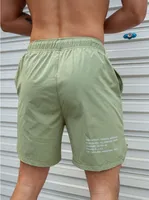 Summer new Men Light Weight Thin Short Pants Running Squat Fitness Shorts Men GYM Wear Quick-drying Beach Drawstring Shorts 2